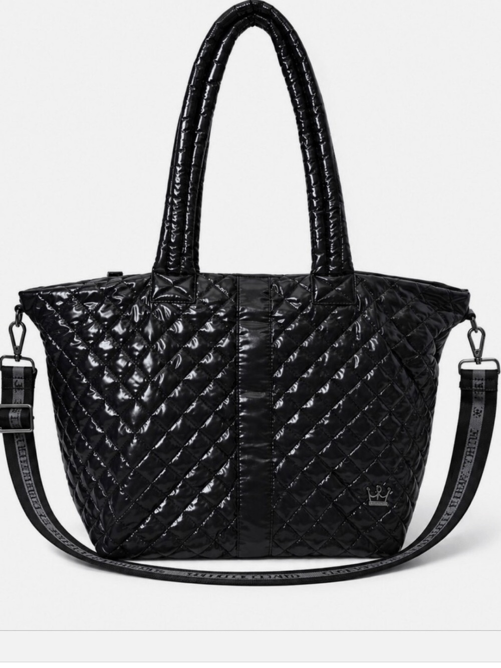 Peloton x Oliver Thomas Black Quilted "Envy" Kitchen Sink Tote Bag Gym Duffle